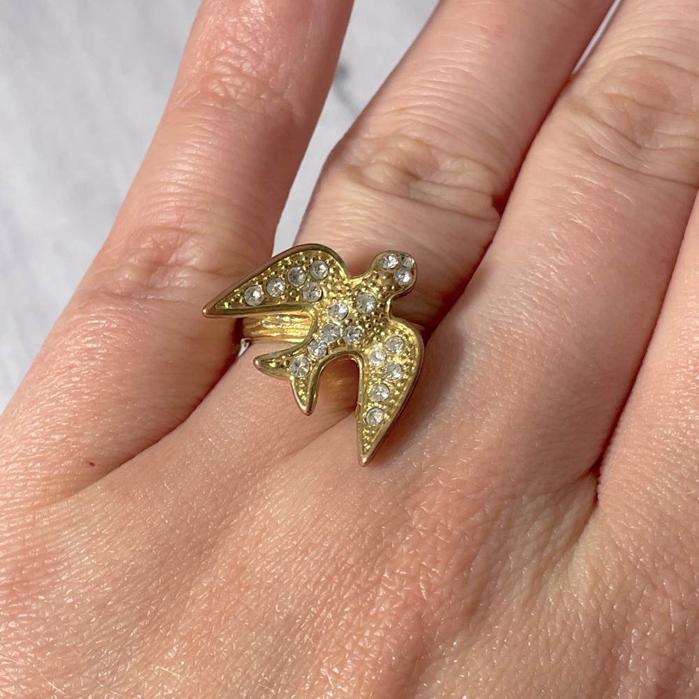 3/$20 Gold Tone Bird Ring